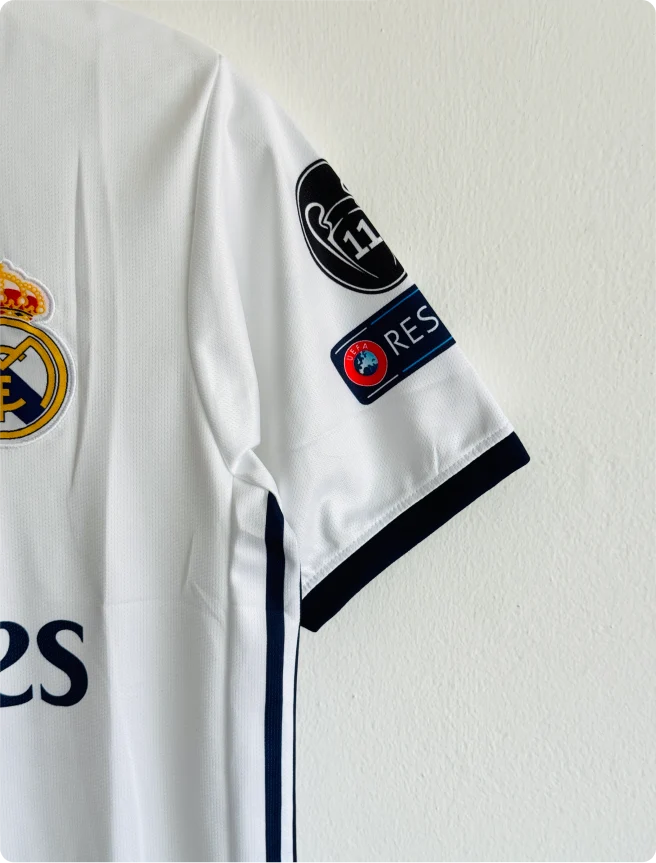 Real Madrid 2016–17 Home Kit Ronaldo Polo Embroidery Premium