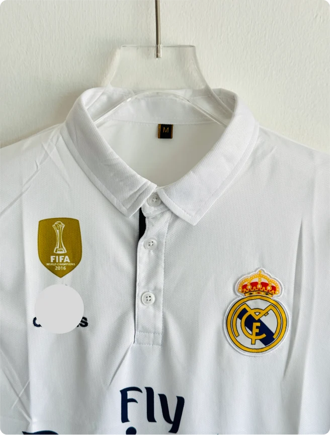 Real Madrid 2016–17 Home Kit Ronaldo Polo Embroidery Premium