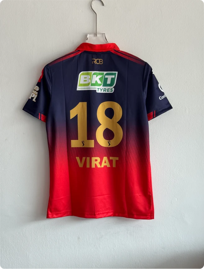 RCB 2026 2 STAR VIRAT HOME KIT POLO PREMIUM EMBROIDERY