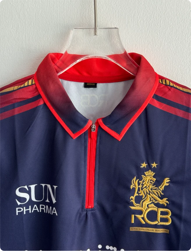 RCB 2026 2 STAR VIRAT HOME KIT POLO PREMIUM EMBROIDERY