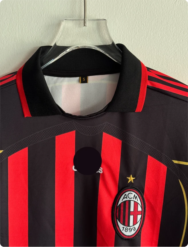 ACMILAN 2006-07 HOME KIT KAKA FULL SLEEVE POLO EMBROIDERY PREMIUM